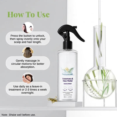 Rosemary and Rice Water Hair Care Spray