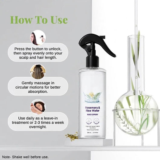 Rosemary and Rice Water Hair Care Spray