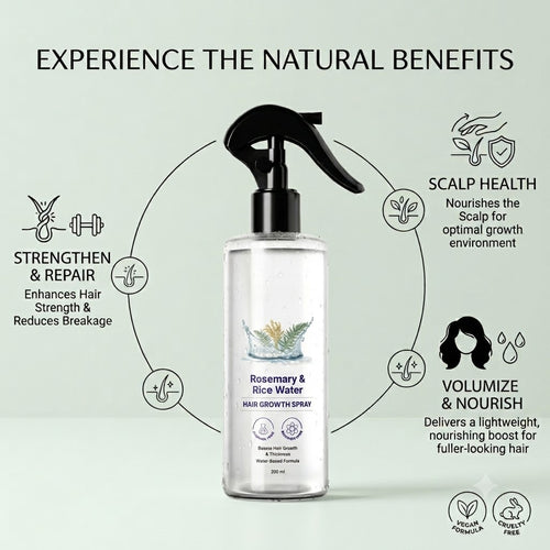 Rosemary and Rice Water Hair Care Spray